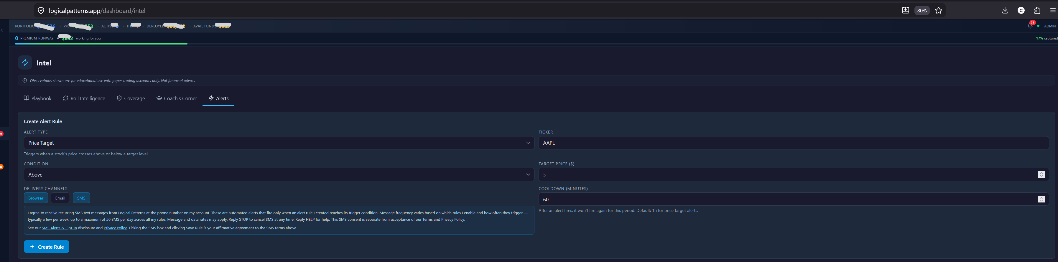 Step 5 — On-screen consent disclosure appears, then member saves